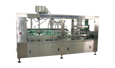 เครื่องบรรจุน้ำดื่มแกลลอนระบบแถวตรง แบบ MONOBLOC LINEAR FILLING MACHINE