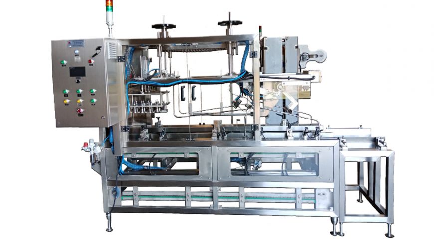 เครื่องปิดปีกกล่องยิงกาวร้อนกึ่งอัตโนมัติ SEMI-AUTOMATIC CASER PACKING MACHINE